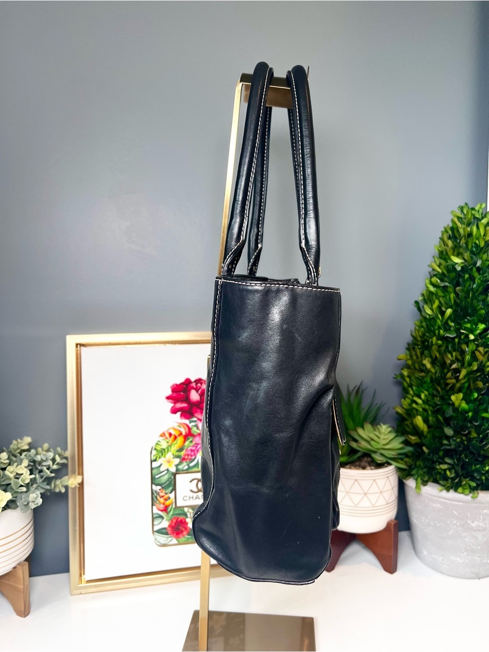 Kate Spade Front Pocket Quinn Tote in Black Leather with COA - Picture 5 of 16